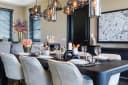 Eetkamerstoel Aline FR white chenille swivel fire retardant - Richmond Interiors