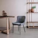 Oledo Stoel - fabric Bluvel 14 grey - Tower Living