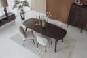 Aura Eetkamertafel espresso deens ovaal 200 cm - Tower Living