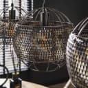 Hanglamp Armor Open 3-lichts / Zwart bruin metaal in donkerbruin modern sfeer Mokana - Zijlstra
