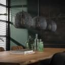 Hanglamp Armor Orb 3-lichts / Zwart bruin metaal in antraciet industrial_modern sfeer Mokana - Zijlstra