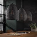 Hanglamp Armor Oval 3-lichts / Zwart bruin - Zijlstra