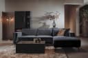 Leeds 2 5-AL + Chaise R - City 464 Black Blue - Tower Living