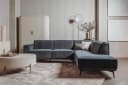 Leeds 2 5-AL + Ottoman R - City 464 Black Blue - Tower Living