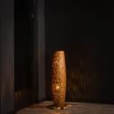 Vloerlamp Bars S 2-lichts / Massief teak teakhout in bruin Bohemian sfeer Mokana - Zijlstra