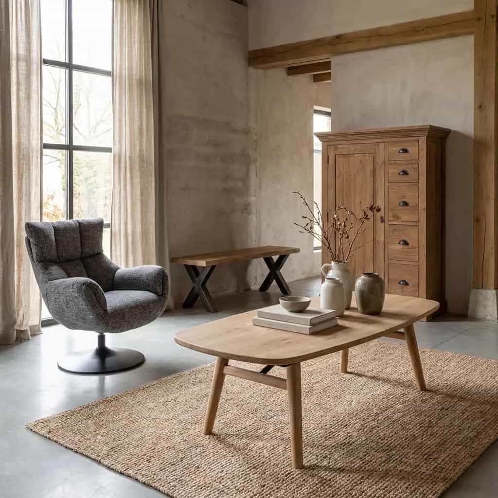 Aura Salontafel naturel deens ovaal 140 cm