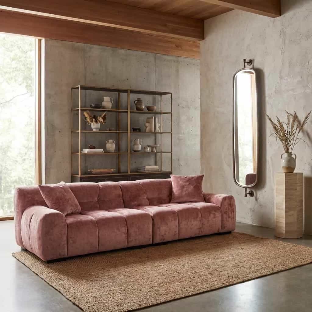 Bank Charelle rose chenille
