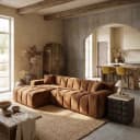 Bank Cube lovely cinnamon 3-seater + lounge left - Richmond Interiors
