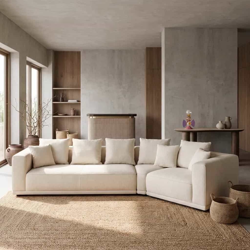 Bank Lusso niagara beige 4-seater