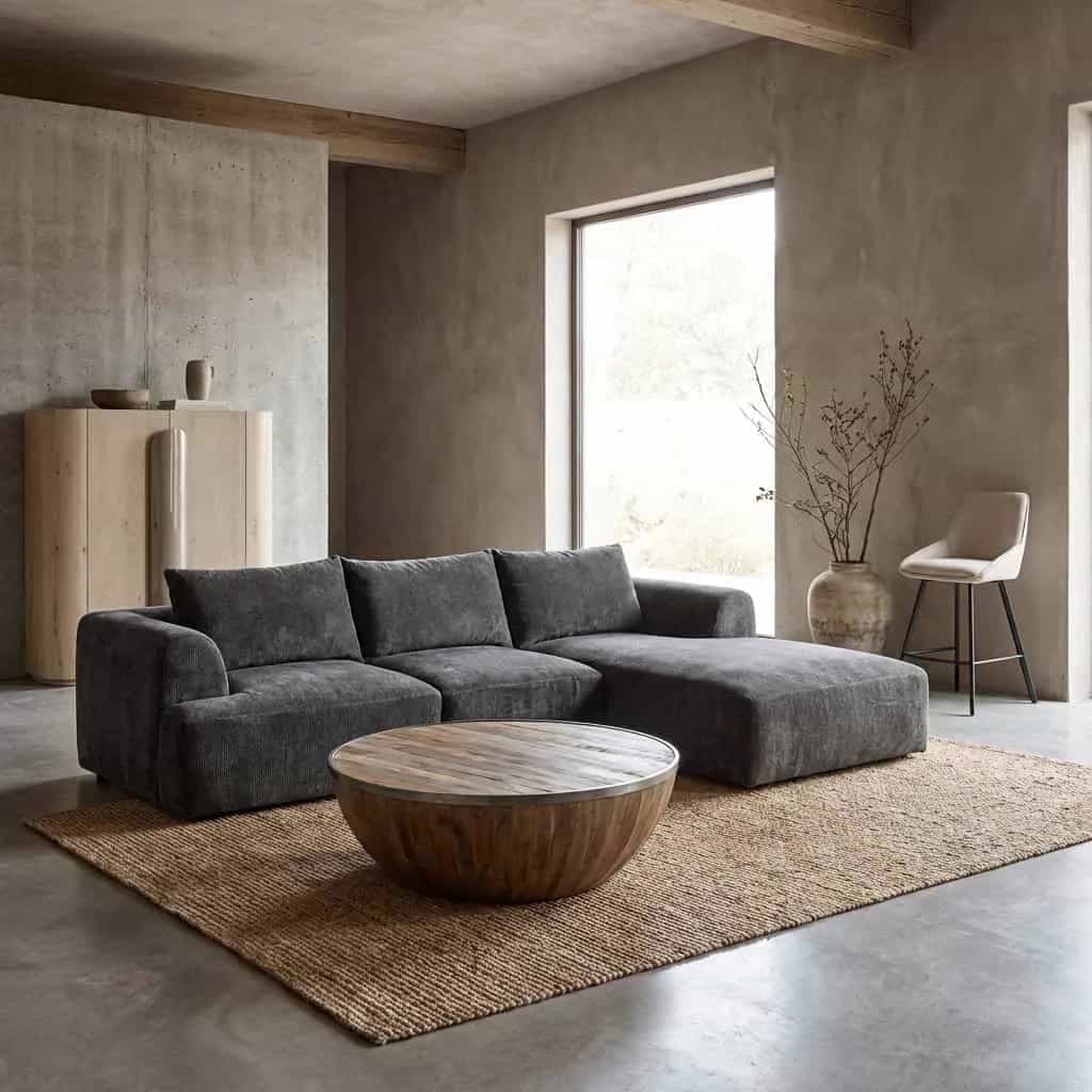 Canterbury 2 5-AL + Chaise R - Mona 464 Cement Grey
