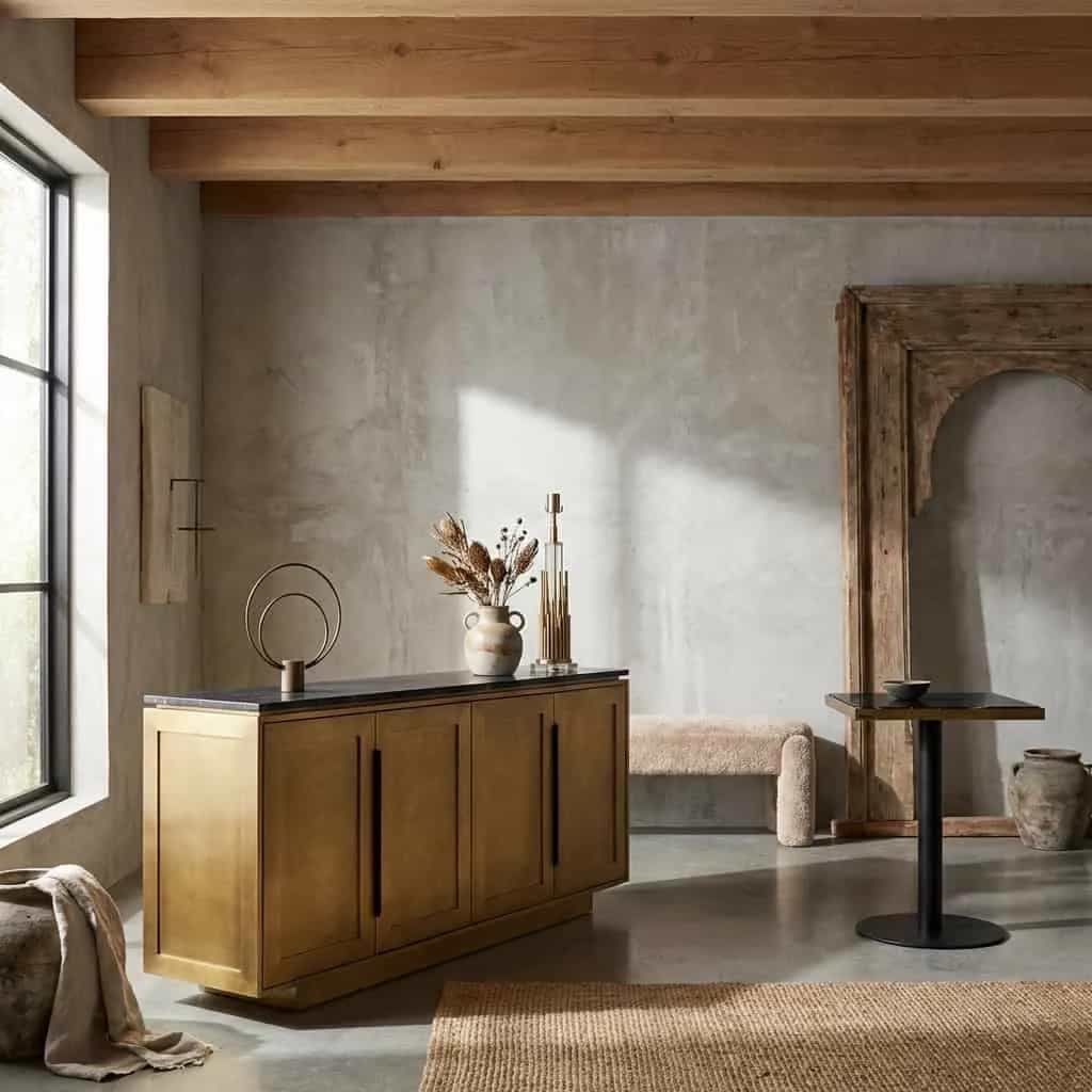 Dressoir Finsbury black/gold