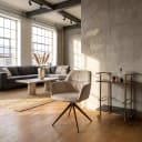 Eetkamerstoel Aline FR white chenille swivel fire retardant - Richmond Interiors