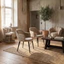 Eetkamerstoel Giovanna trendy nature / khaki velvet fire retardant - Richmond Interiors
