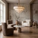 Eetkamerstoel Lorain greige on wheels - Richmond Interiors