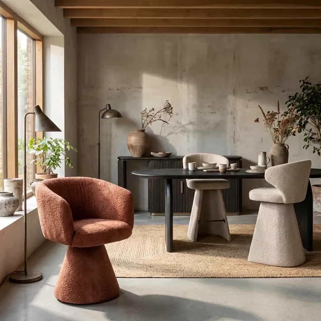 Eetkamerstoel Madeline blush fusion swivel