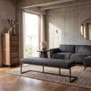 Ferro Bankje 155 - fabric Savannah anthracite - Tower Living