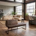Ferro Bankje 155 - fabric Savannah dark brown - Tower Living