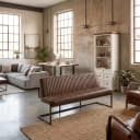 Ferro Bankje 205 - fabric Savannah dark brown - Tower Living