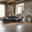Leeds 2 5-AL + Chaise R - City 464 Black Blue - Tower Living