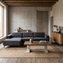 Leeds 2 5-AR + Chaise L - City 464 Black Blue - Tower Living