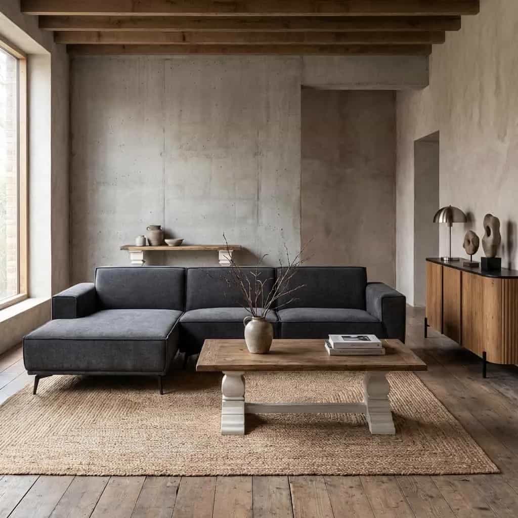 Leeds 2 5-AR + Chaise L - City 464 Black Blue