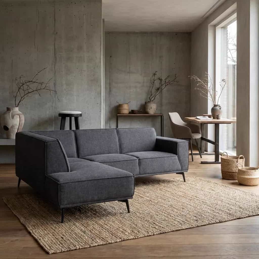 Leeds 2 5-AR + Ottoman L - City 464 Black Blue