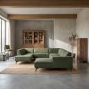 Leeds Chaise R - 2 5 - Ottoman L - City 355 Bottle Green - Tower Living