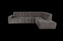 Memphis 3-AL + Ottoman R - Haga 16 charcoal - Tower Living
