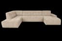 Memphis Chaise R - 3-seater - Ottoman L - Haga 30 beige - Tower Living