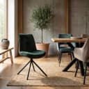 Palma Stoel - fabric Bluvel 78 green - Tower Living