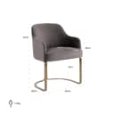 Eetkamerstoel Hadley stone velvet - Richmond Interiors