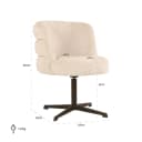 Eetkamerstoel Alexander Jones cream fusion swivel (Chadwick) - Richmond Interiors