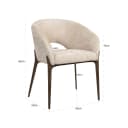 Eetkamerstoel Kenzi cream unicorn - Richmond Interiors