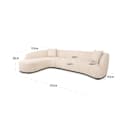 Bank Pandora beige angora lounge left - Richmond Interiors