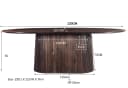 Eettafel Salvator Walnut 230cm - Livingfurn