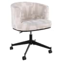 Eetkamerstoel Rochenne beige graffic swivel on wheels - Richmond Interiors