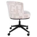 Eetkamerstoel Rochenne beige graffic swivel on wheels - Richmond Interiors
