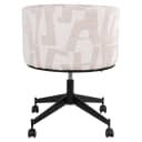 Eetkamerstoel Rochenne beige graffic swivel on wheels - Richmond Interiors