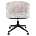 Eetkamerstoel Rochenne beige graffic swivel on wheels - Richmond Interiors