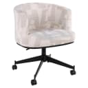 Eetkamerstoel Rochenne beige graffic swivel on wheels - Richmond Interiors