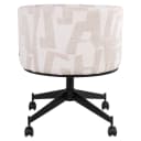 Eetkamerstoel Rochenne beige graffic swivel on wheels - Richmond Interiors