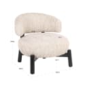 Lounge stoel Ornella beige angora - Richmond Interiors