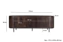 TV Meubel Noor Walnut 170cm - Livingfurn