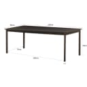 Eettafel Tobago Espresso 220cm - Livingfurn