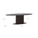 Eettafel Luxor brown oval 235 - Richmond Interiors