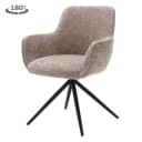 Fondo Armstoel - fabric Mona 120 Taupe (draaibaar) - Tower Living