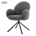 Imola Armstoel - fabric Ascot 5 Anthracite (draaibaar) - Tower Living