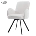 Livo Armstoel - fabric Ascot 1 White (draaibaar) - Tower Living