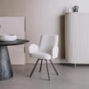 Livo Armstoel - fabric Ascot 1 White (draaibaar) - Tower Living