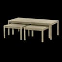 Amalfi Salontafel en Bijzettafel (set) white wash vanaf 50 cm - Tower Living